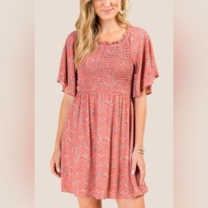Harmony Floral Shift Dress in the color Rose